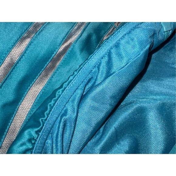 Vintage Cerulean Blue Corset & Tulle Strapless Dress - Picture 14 of 16